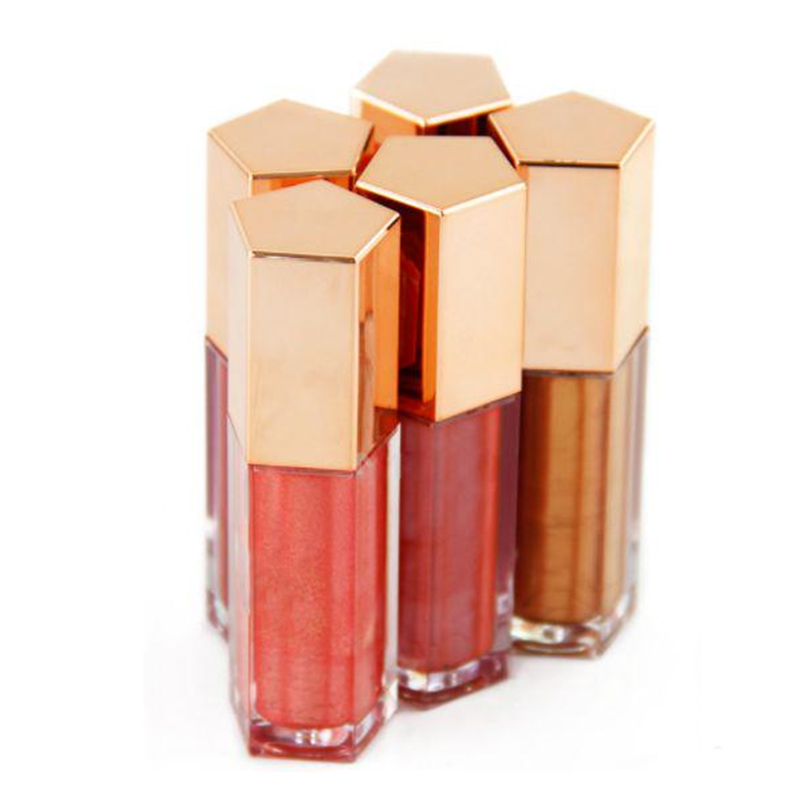 Batom líquido natural com brilho labial à prova d'água