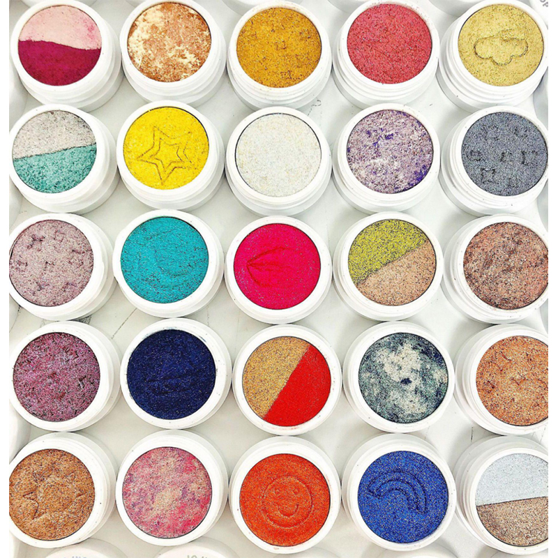 Paleta de sombras de alto pigmento brilhante mica paleta de sombras venda quente sombra de alcance natural 25 cores