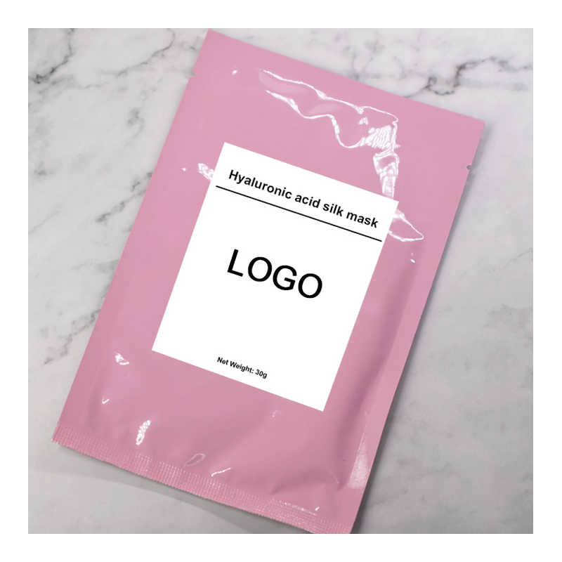 máscara facial de seda hidratante orgânica da cara da seda do ácido hialurónico da folha 35g facial