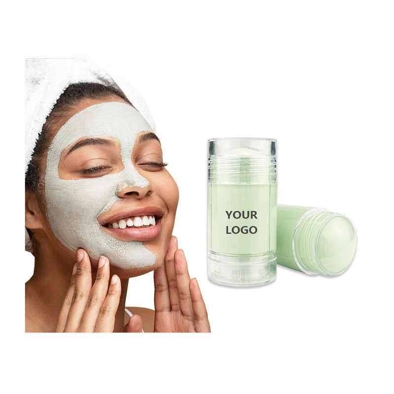 Máscara de argila em bastão, limpeza, clareamento, acne, lama, cuidados com a pele, máscara facial preguiçosa, chá verde, bastão de lama