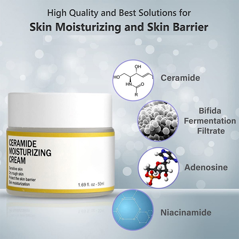 Creme de ceramida hidrata e hidrata, melhora a condição da pele e previne pele seca e rachada 50g