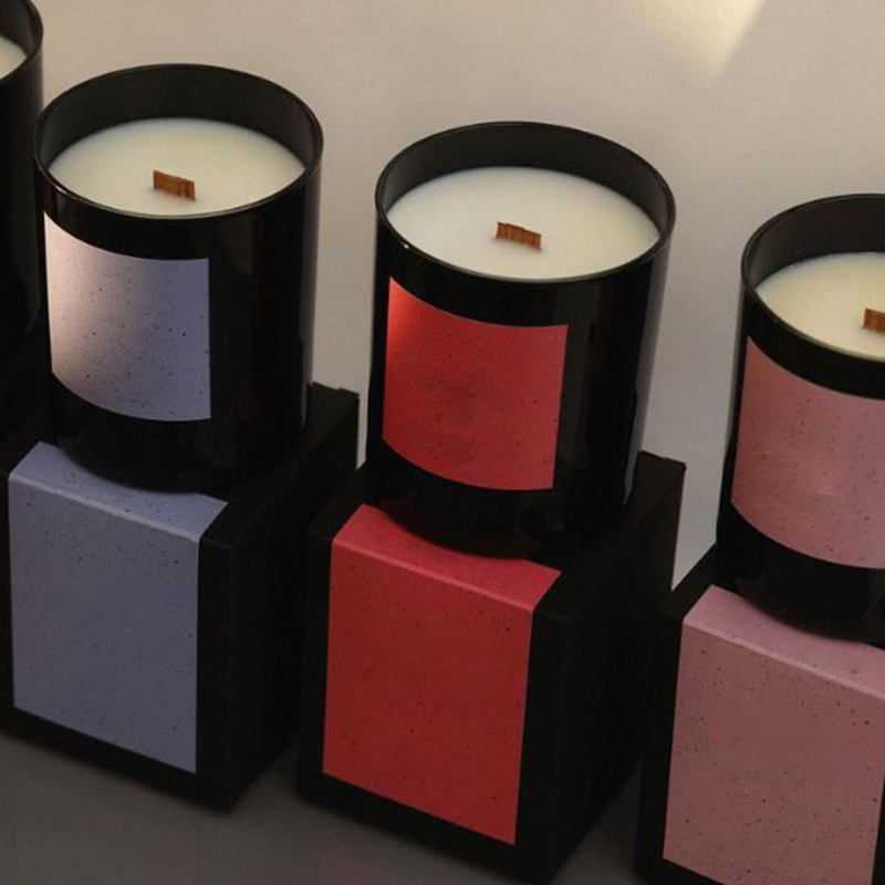 Copo de fundo grosso 220g, ecológico, sem fumaça, núcleo de madeira, caixa de presente de alta qualidade, óleo essencial de planta, cera de soja, vela perfumada