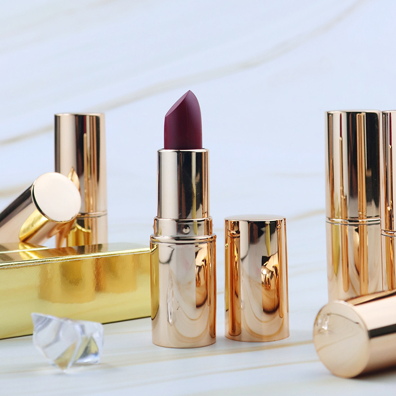 Batom Nude Cosmético Sexy Vermelho Matte Cremoso Batom Impermeável