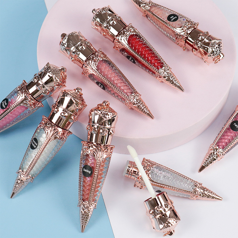 Novo Conjunto de brilho labial 3 em 1, caixa de presente fosca, combinação de batom,