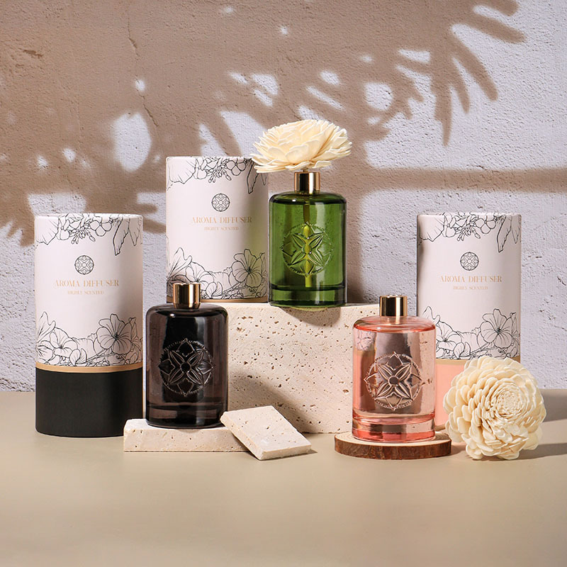 Difusor de óleo essencial de aromaterapia sem chama, 150ml, fragrância interna, buquê de flores de rattan, ornamentos de aromaterapia líquida, aromaterapia