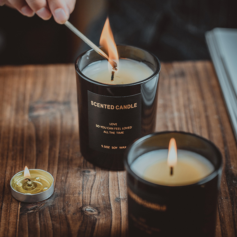 160g velas perfumadas de aromaterapia de fábrica de cera de soja natural